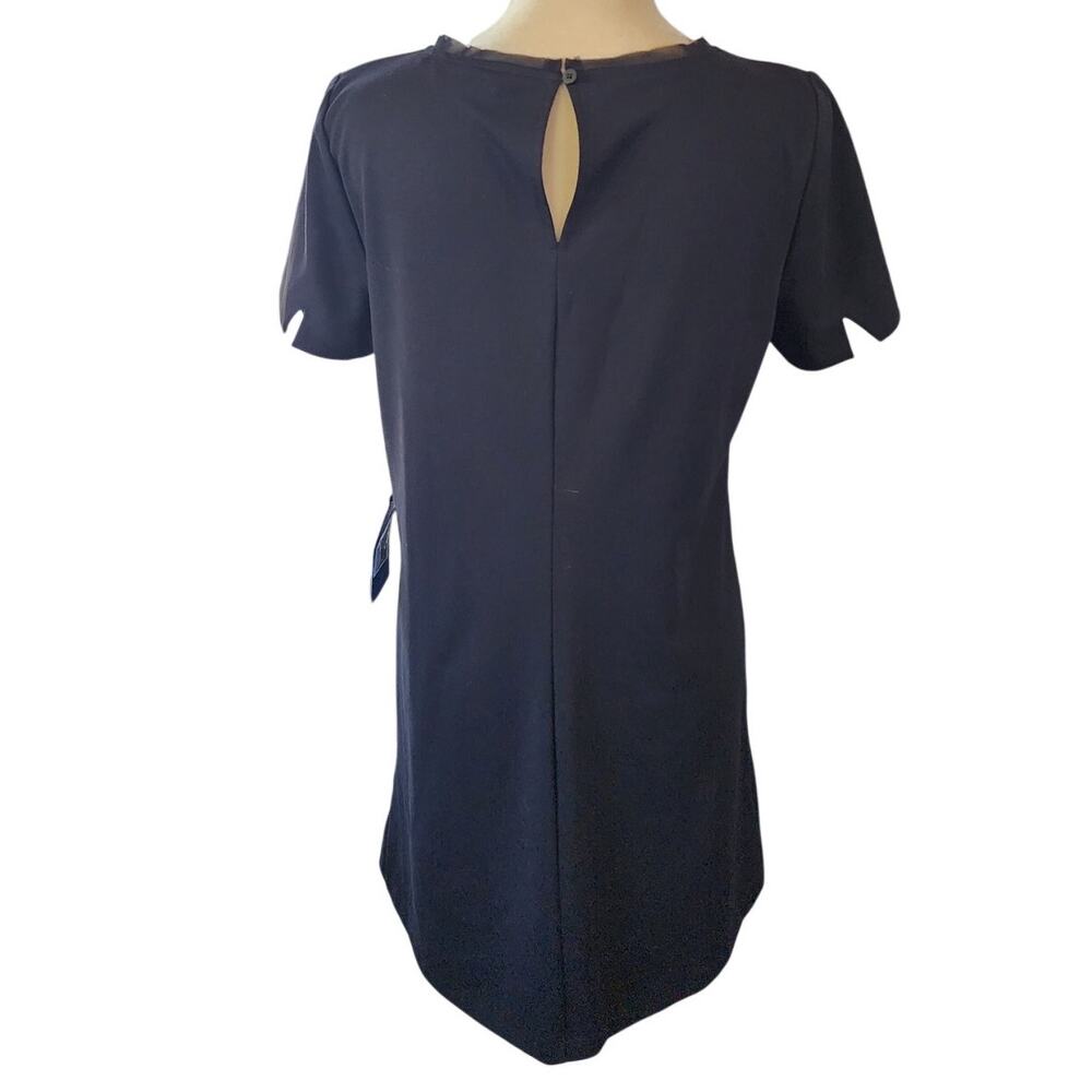 Simply Vera Vera Wang Short Sleeve Floral Color Block Dress Size Medium - Picture 5 of 9